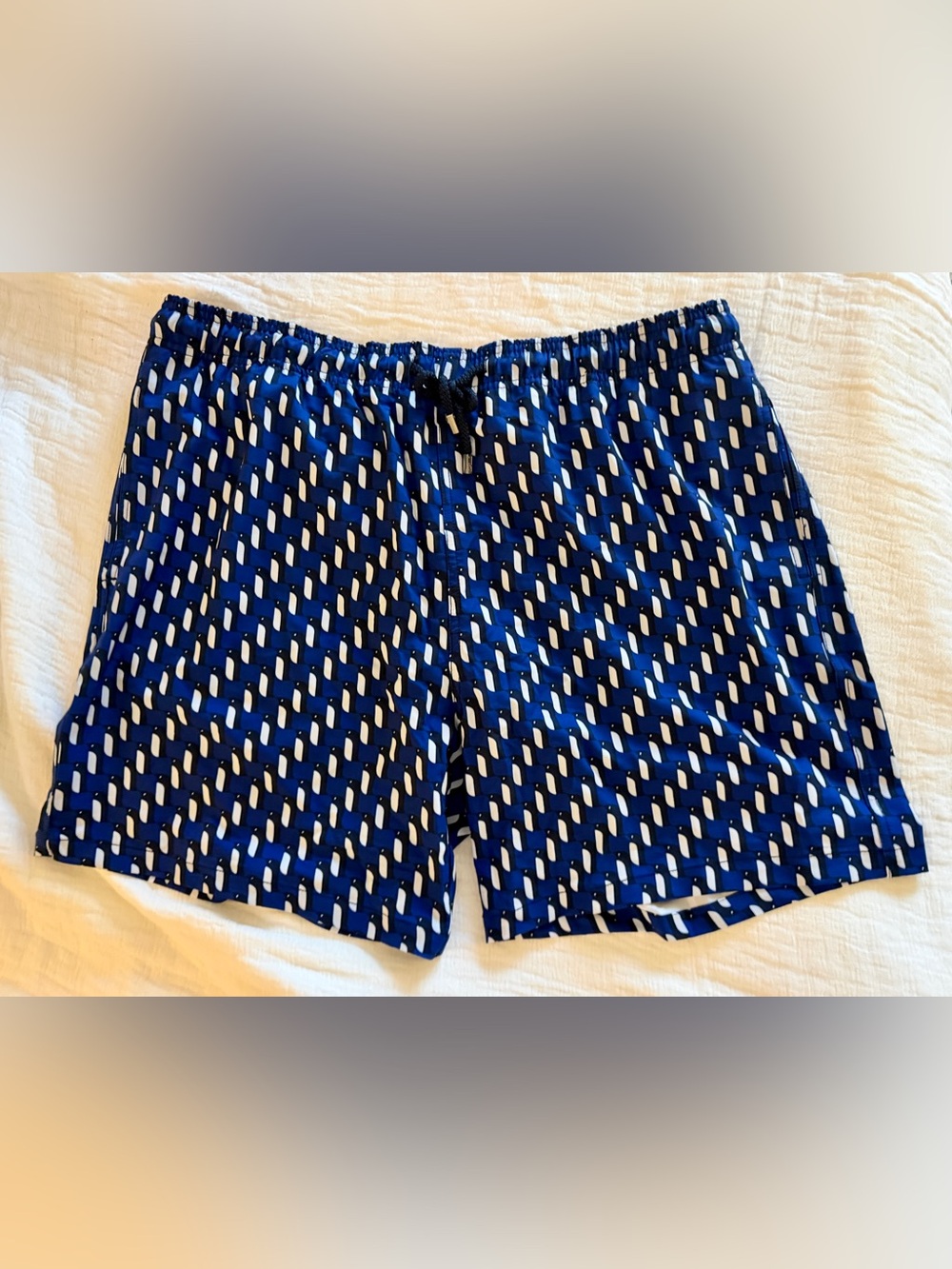 Capelle Miami -2XL Swim Trunks Navy Penguin Compression-Lined Hybrid Shorts- EUC